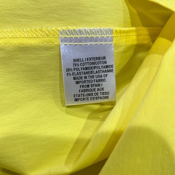 Milly Bow Sleeve Details Off-the-Shoulder Elasticized Neckline Yellow Top Sz S - Picture 7 of 8